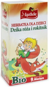 HERBATKA DLA DZIECI - DZIKA ROŻA I ROKITNIK BIO 20 x 1,5 g - APOTHEKE